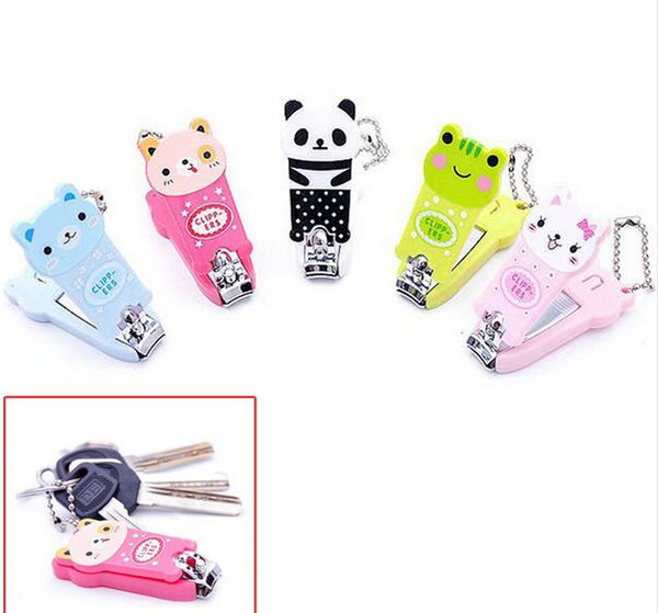 Cute Nail Clipper Mini Cartoon Baby Nail Clipper Infant Scissors Trimmer Nail clipper With Hanging Keychain