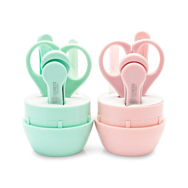 4pcs/Set Portable Children Kid Baby Nail Clipper Care Set with Storage Case Nails Care Tools Finger Toe Nail Clipper Convenient VB