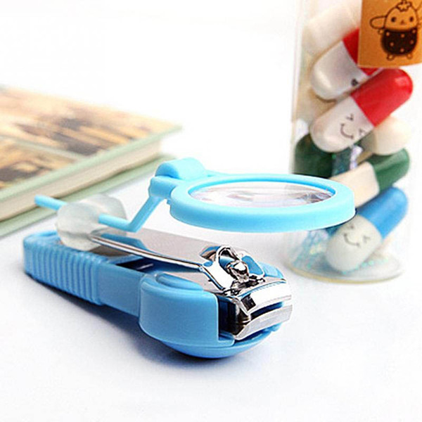 Creative Baby Pocket Toe Nail Clipper Cutter with Magnifying Glass Trimmer Manicure Pedicure Care Scissors Tools