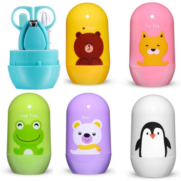 Cartoon Baby Nail Care Grooming Practical Clipper Trimmer Convenient Daily Care Kits Scissor Kid Tools 4 pieces Set