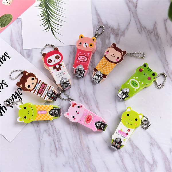 Cute Baby Nail Clipper Cartoon Finger Trimmer Scissors Nail Cutter With Hanging Function Keychain Nail Clipper