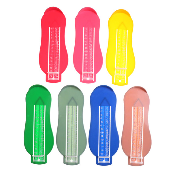 7 Colors Kid Infant Foot Measure Gauge Shoes Size Measuring Ruler Tool Available ABS Baby Car Adjustable Range 0-20cm size