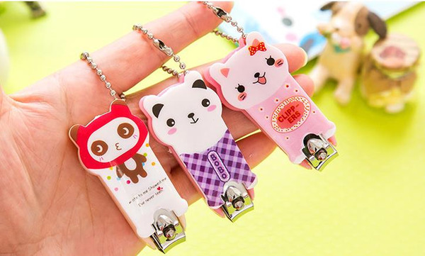 Cartoon Baby Nail Clipper New Cute Children's Nail Care Cutlery Scissors Animal Infant Nail Clippers with Keychain