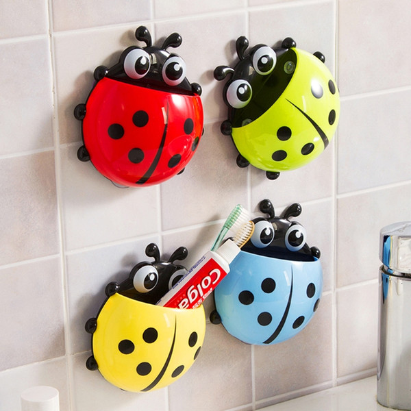 Cute  Toothbrush Holder Wall Mount Suction Sucker Hook Home Bathroom Baby Care Set