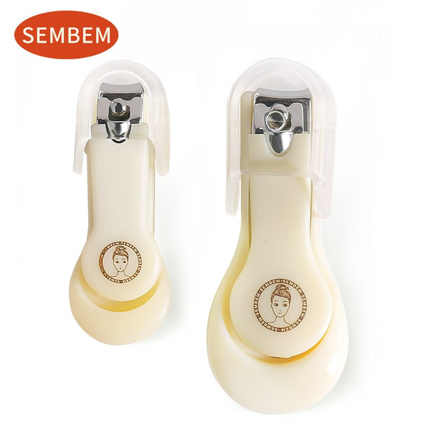 SEMBEM 2PCS Nail Clipper Set Finger Toe Nail Clippers with Clipping Catcher Parent-child Clippers with Manicure Nail File