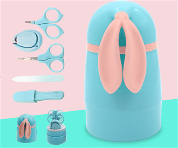 Baby Healthcare Infant Finger Trimmer Scissors Newborn Cartoon Animal Nail Clippers Nagelknipper Children Manicure Set Of 5 pieces