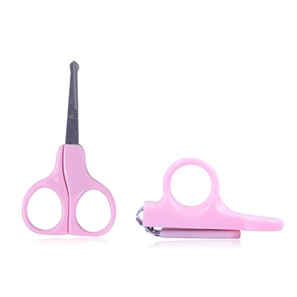 2 Pcs/set Baby Nail clippers Mini Practical Finger Scissors Trimmer Nail Care Convenient Daily Baby Care Set Blue Pink