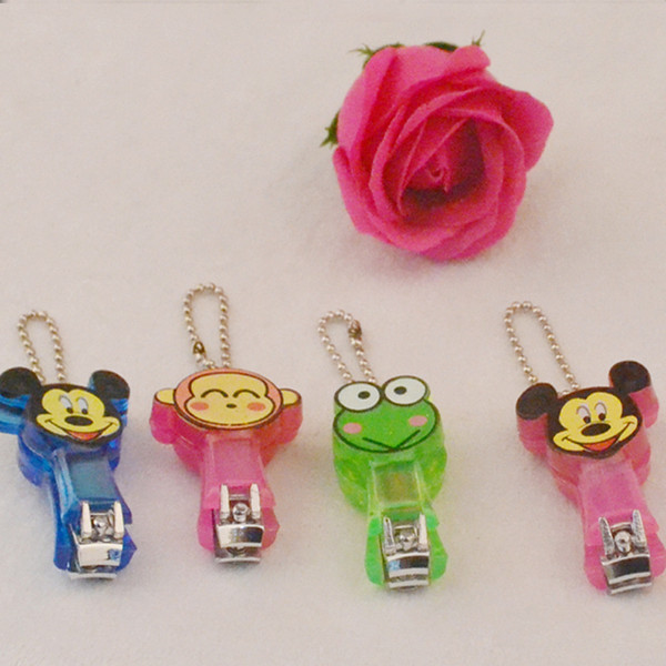 Boutique stainless steel nail clippers multifunctional transparent nail clippers cartoon nail clippers with bead chain