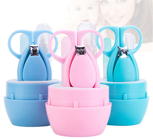 Baby Healthcare KitInfant Finger Trimmer Scissors Newborn Nail Clippers Nagelknipper Children Manicure Set Of 4 Pieces Maternity