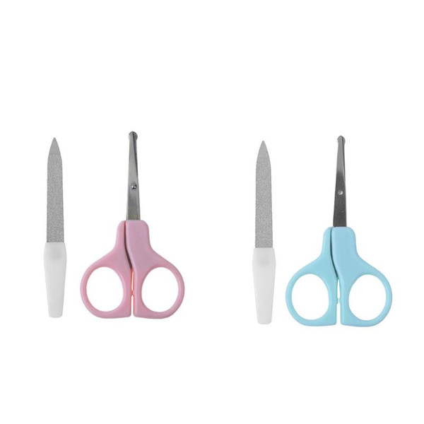 2pcs/Set Professional Baby Lovely Mini Daily Care Tool Scissors + Nail File For Baby Clean Safe In High Quality Favorite Tools