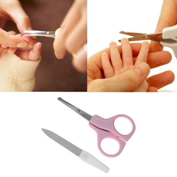 2pcs/Set Professional Baby Lovely Mini Daily Care Tool Scissors + Nail File Baby Care Accessories