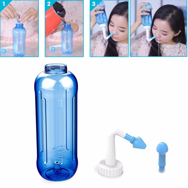 2017 New 500mL Adults Children Nose Wash System Pot Sinus & Allergies Relief Rinse Neti