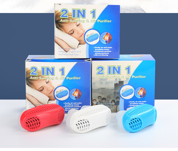 Anti Snoring Apnea Kit Mouthpiece Anti Snore Air Purifier Snoring Stopper 2 in1 Stop Snoring Solution with Retail Box for women men B2143