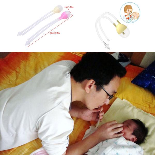 Free Shipping Newborn Baby Safety Nose Cleaner Vacuum Suction Nasal Aspirator Bodyguard Flu Protection Accessories Pink/Blue/Yellow V334