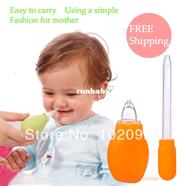 Free Shipping Newborn Nasal aspirator + Medicine feeding syringe Babies nasal cleaner suit with child Baby Supplies