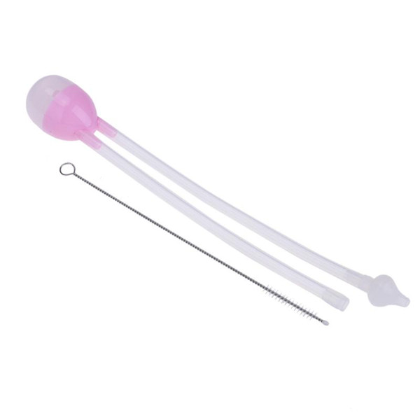 2pcs Safety Baby Nasal Aspirator Cleaner Suction Set With Brush Newborn Nose Cleaner Baby Care Products Drop Shipping