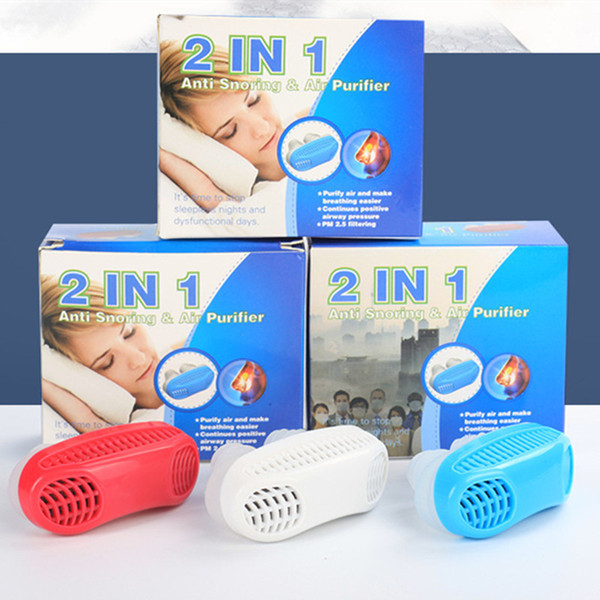 2019 Anti Snoring Apnea Kit Mouthpiece Anti Snore Air Purifier Snoring Stopper 2 in1 Stop Snoring Solution with Retail Box NEW Version B2143