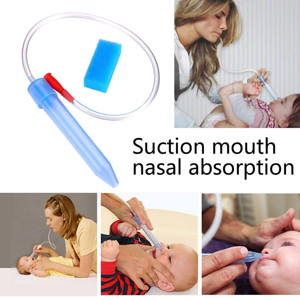 free shipping2018 New born Baby Safety Care Nasal Aspirator Snot Nose cleaner Vacuum Suction Nasal Absorption For Infants children kids Gift