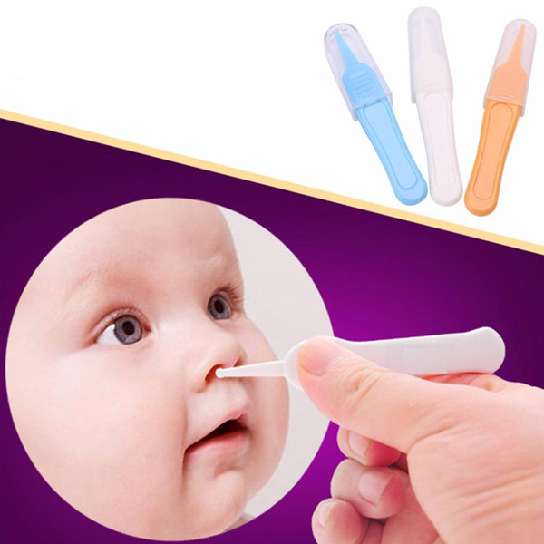 Newborn Safety Safe Care Infant Ear Nose Navel Plastic Tweezers Pincet Forceps Talheres Infant