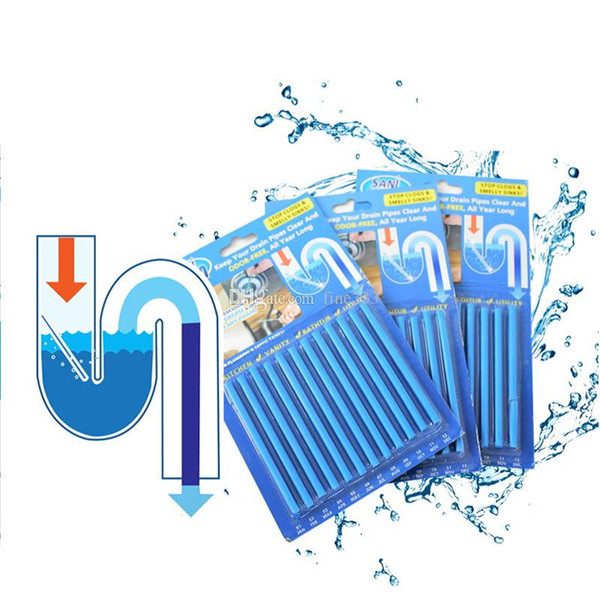 Sani Sticks 12 Pack Sani Pipeline Kitchen Toilet Bathtub Decontamination Rod Sticks Sewer Cleaning and Deodorizer Unscented Sani Sticks