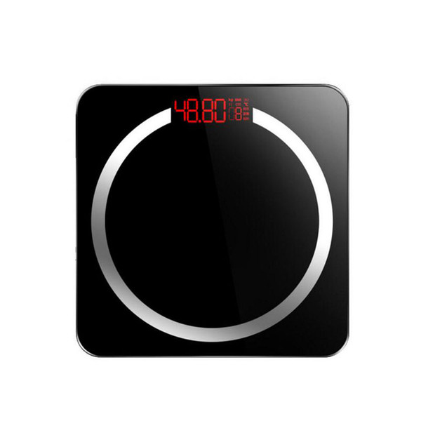 USB Charging Weight Scale 30*30CM Electronic Scale BMI Health Human Tempered Glass Can Carry 360 kg Weight