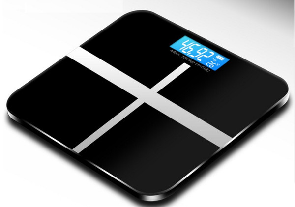 Digital Glass Bathroom Scale with Step-On Technology and LCD Display (Pink or Black)