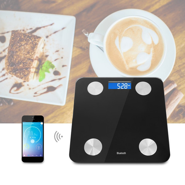 Smart Fat Scales Bluetooth 4.0 APP Control Data Analysis Bathroom Scale Household Weighing Tool Free Shipping VB
