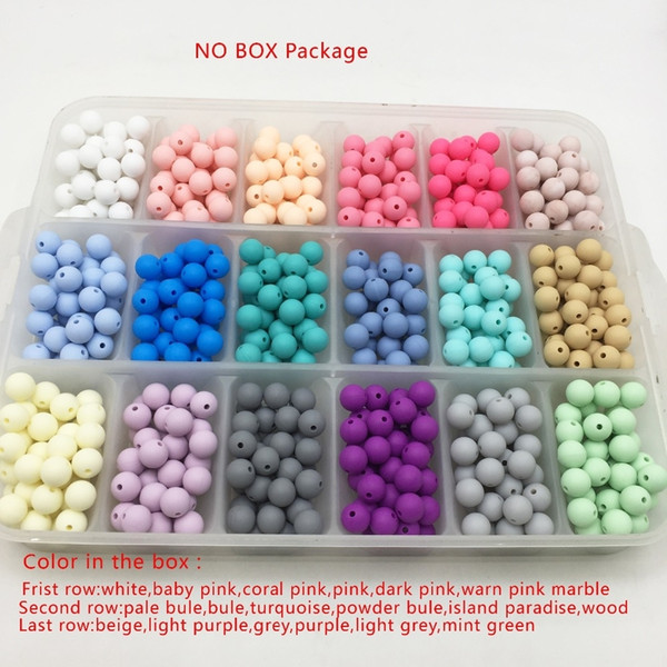 SYBBeads 100pcs/lot Silicone Beads Baby Teether Silicone Teething Beads For Necklace Silicone Teether 10mm BPA Free LY191202