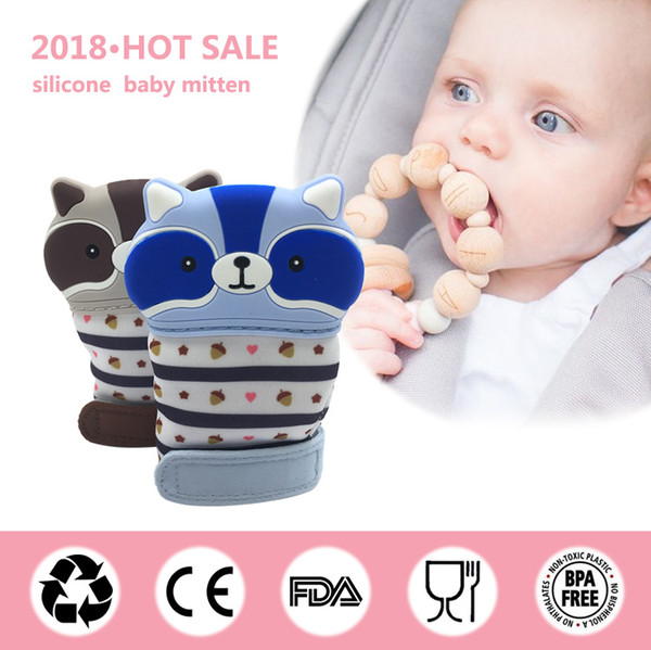 Silicone Teether Baby Pacifier Glove Baby Teething Glove Newborn Nursing Mittens Teether Chewable Nursing Beads for Infant Baby