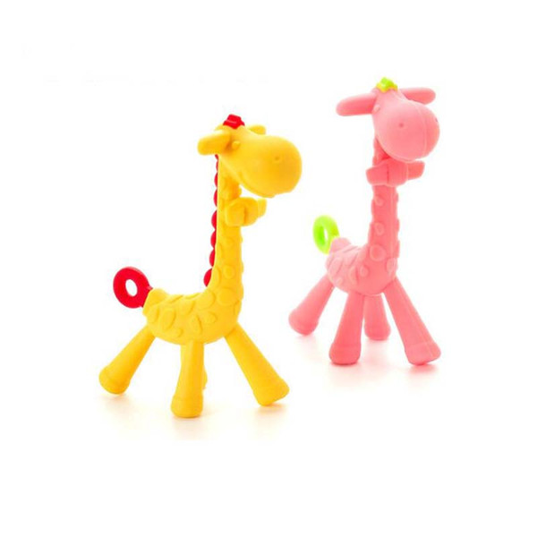 New Giraffe Teethers Silicon Teething Toy Baby Safe Cute Sika Deer Teether Nursing Toys Shower Gifts