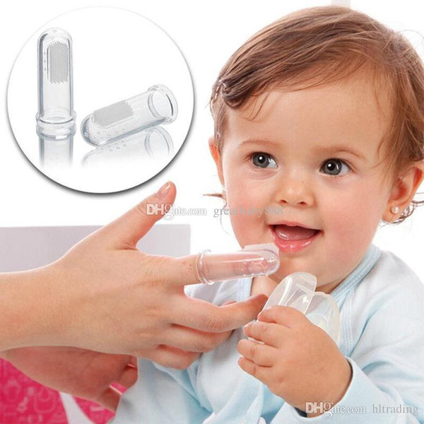 Kids infant soft silicone finger toothbrush Newborn baby toothbrush finger Rubber Clean Massager Training Brush C3160