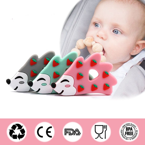 Baby Silicone Teether Soothers BPA Free Chewing toys Comforter Colorful Dinosaur Hedgehog Cactus Elephant Unicorn Ice cream Hot selling