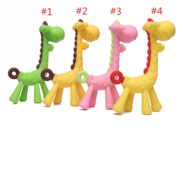 Baby Grinding Teeth Toy Can Be Boiled Non-toxic Soft Glue Food Grade Silicone Sika Deer Teeth Glue Teeth toys Bite Fun High Quality Hot