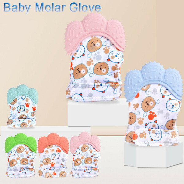 Silicone Teether Baby Pacifier Glove Baby Teething Glove Newborn Nursing Mittens Teether Chewable Nursing Beads Soothers CCA11954 60pcs