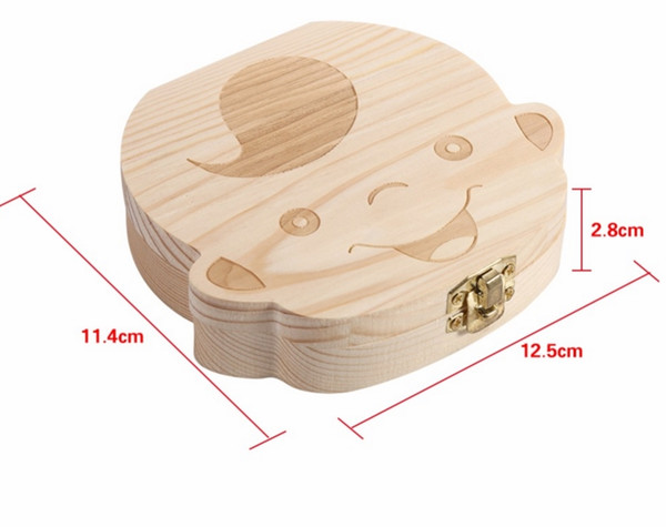 300pcs Tooth Box for Baby Save Milk Teeth Boys Girls Wood Storage Boxes Creative Gift for Kids Travel Kit Keepsake Keepsake