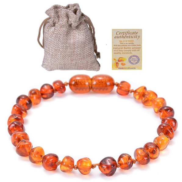 100% Natural Amber Teething Bracelet (Multi-Color) - Anti-Inflammatory Teething Pain Reducing Properties Unisex Bracelet With Twist-in Scr