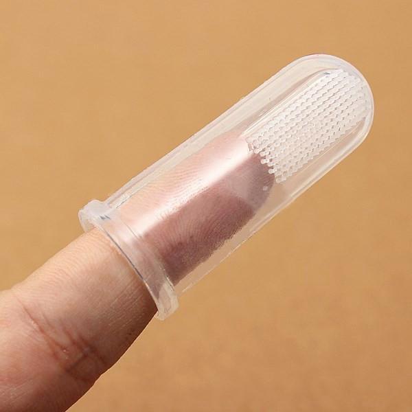 Safe Soft Silicone Finger Training Toothbrush Transparent Baby Deciduous Tooth Brush Massage Soothers Teethers for Baby Infant Newborn Pet