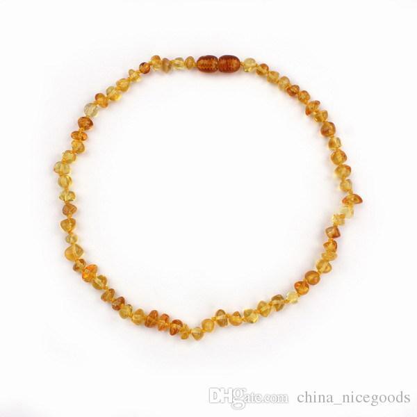 Hot sale Raw Baltic Amber Teething Necklace for Baby(Lemon Raw - UnPolished) Lab-Tested Authentic