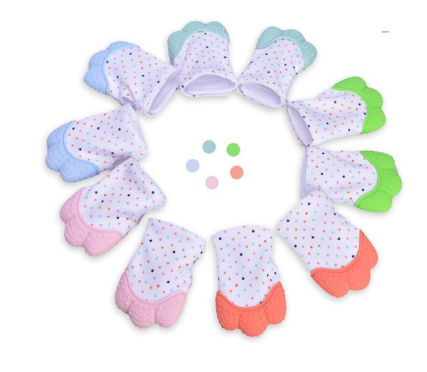 Silicone Teether Baby Pacifier Glove Teething Chewable Newborn Nursing Teether Beads Infant BPA Free Pastel toys for children