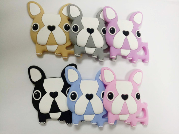 Silicone teether Creative cute dog teether Children's bite teeth molar toy Can be customized Soothers & Teethers