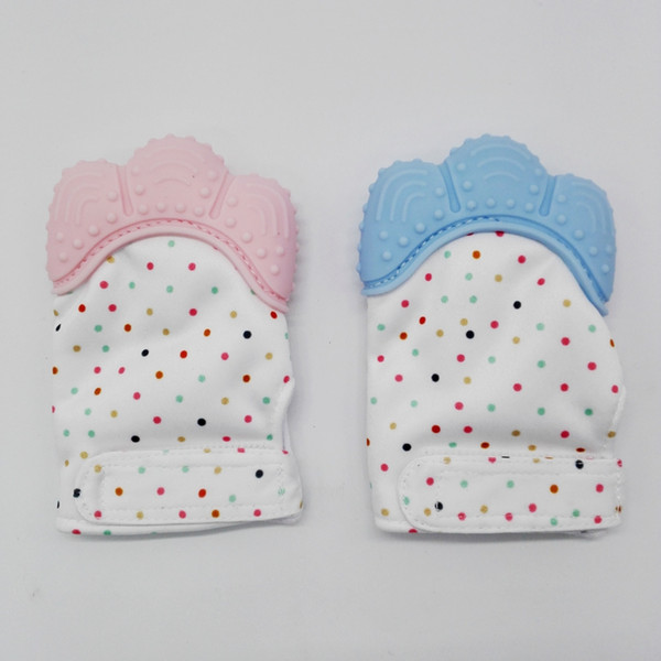 Silicon Food Grade Baby Mitten for Sale Gum Pain Relief Teething Gloves Mitt Teether Washable Mittens for Newborn Baby Gift Ideas