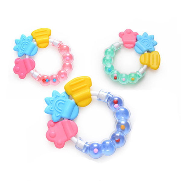 Silicone Teether Baby Pacifier toys Baby Teething rattle Newborn Nursing toy Teether Chewable Nursing Beads for Infant Baby B001