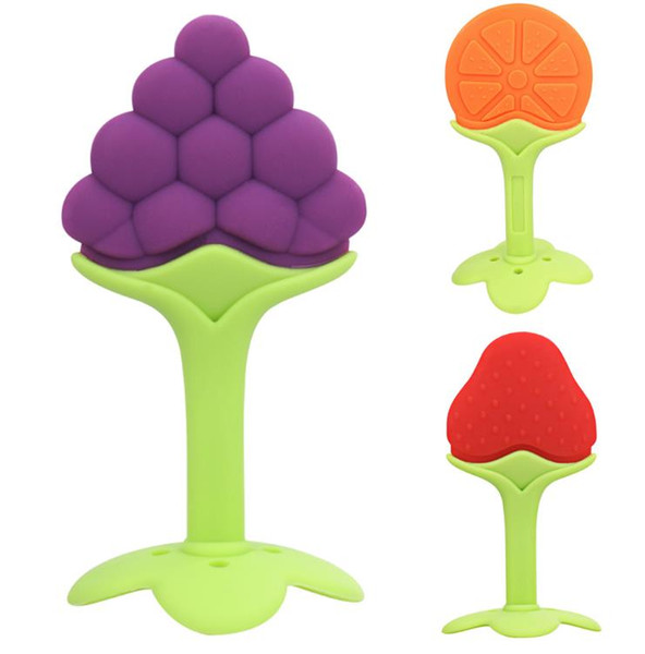 Baby Teether Fruit and Vegetable Shape Soothers Teether Silicone Brand New Baby Dental Care Toothbrush Training Baby Care Silicone