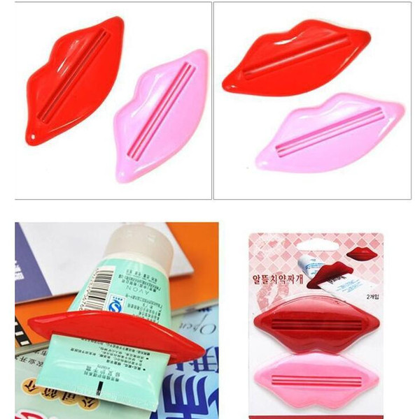 Top Sale Sexy Hot Lip Kiss Bathroom Tube Dispenser Toothpaste Cream Squeezer Home Tube Rolling Holder Squeezer