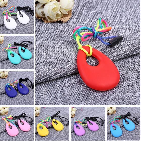 Silicone Teeth Necklaces Baby Teether Toys Food Grade Soft Teething BPA Free Toddler Infant Tooth Training Chewing Molars Massager Pendant