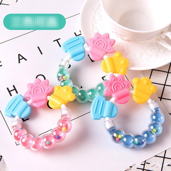 6 Style Silicone Teether Baby Pacifier toys Baby Teething rattle Newborn Nursing toy Teether Chewable Nursing Beads for Infant Baby