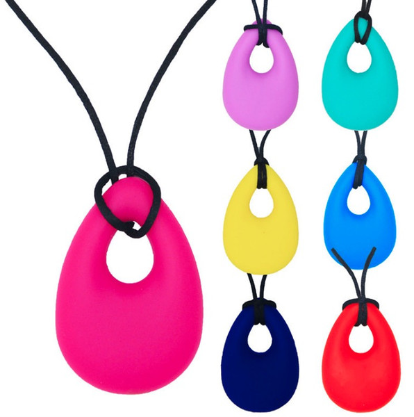 Silicone Teeth Necklaces Baby Teether Toys Food Grade Soft Teething BPA Free Toddler Infant Tooth Training Chewing Molars Massager Pendant