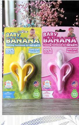 High Quality Baby Toy Banana Corn Teether Silicone Toothbrush And Environmentally Safe Baby Teether Teething Ring Kids Teether