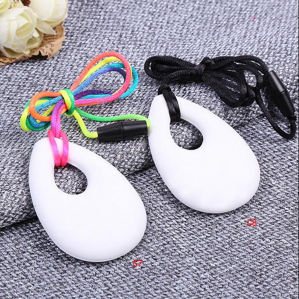 Silicone Teeth Necklaces Baby Teether Toys Food Grade Soft Teething BPA Free Toddler Infant Tooth Training Chewing Molars Massager Pendant