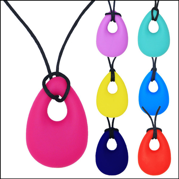 New Silicone Teeth Necklaces Baby Teether Toys Food Grade Soft Teething Toddler Infant Tooth Training Chewing Bite Molars Massager Pendant